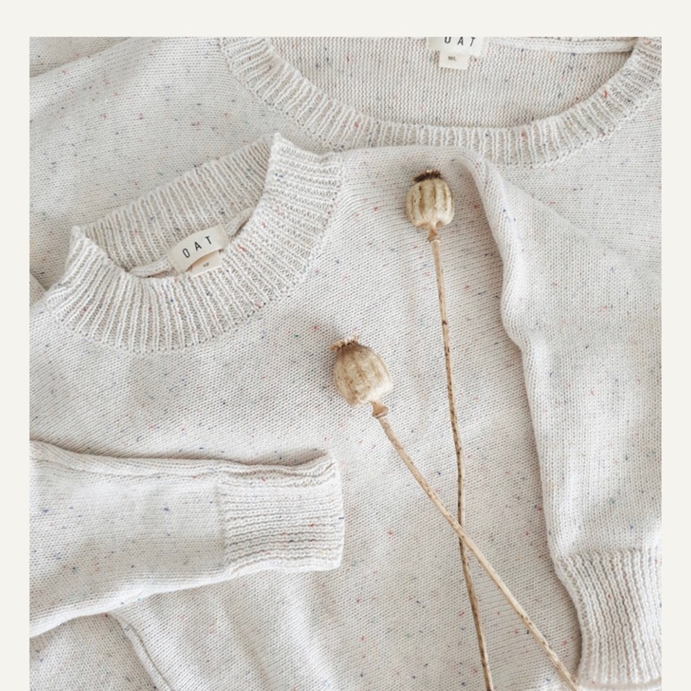 Women's Oat Co Sprinkle Knit Sweater 100% Premium Knit Cotton